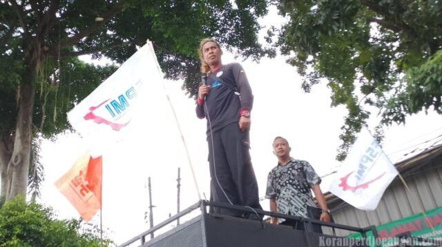 Sidang Ke-4 Gugatan Terhadap FSPMI, Mubarok: Jangan Ada yang Halangi Buruh Masuk Ruang Sidang