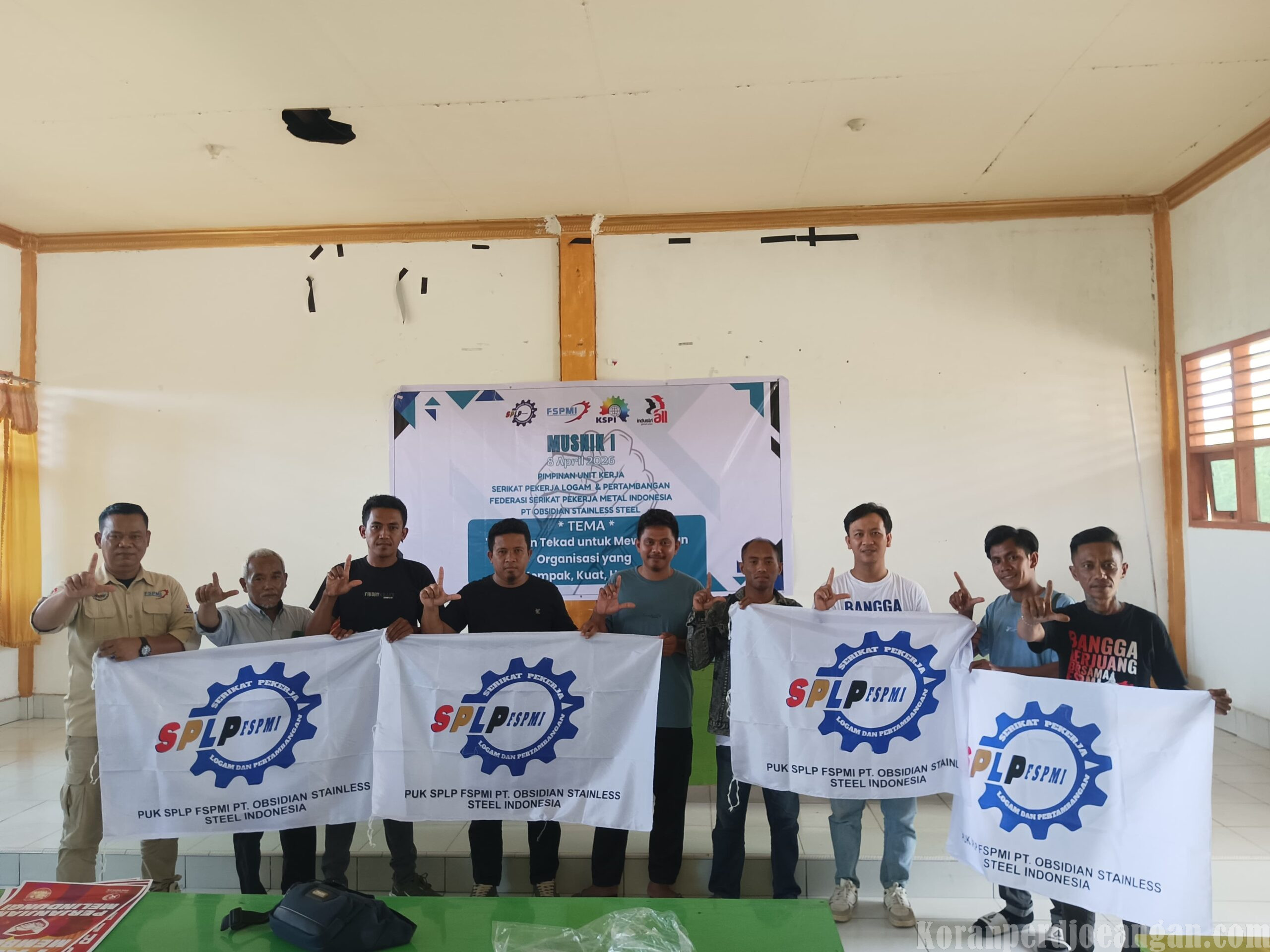 PP SPLP FSPMI Kunjungi Kendari, Perkuat Organisasi di PT. Obsidian Stainless Steel