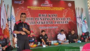 Pesan Pangkorda Garda Metal dalam Konsolidasi Akbar Garda Metal Bekasi