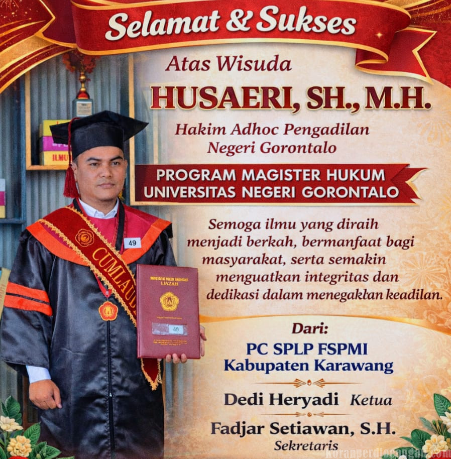 Selamat dan Sukses, Husaeri Raih Gelar Magister Hukum di Universitas Negeri Gorontalo
