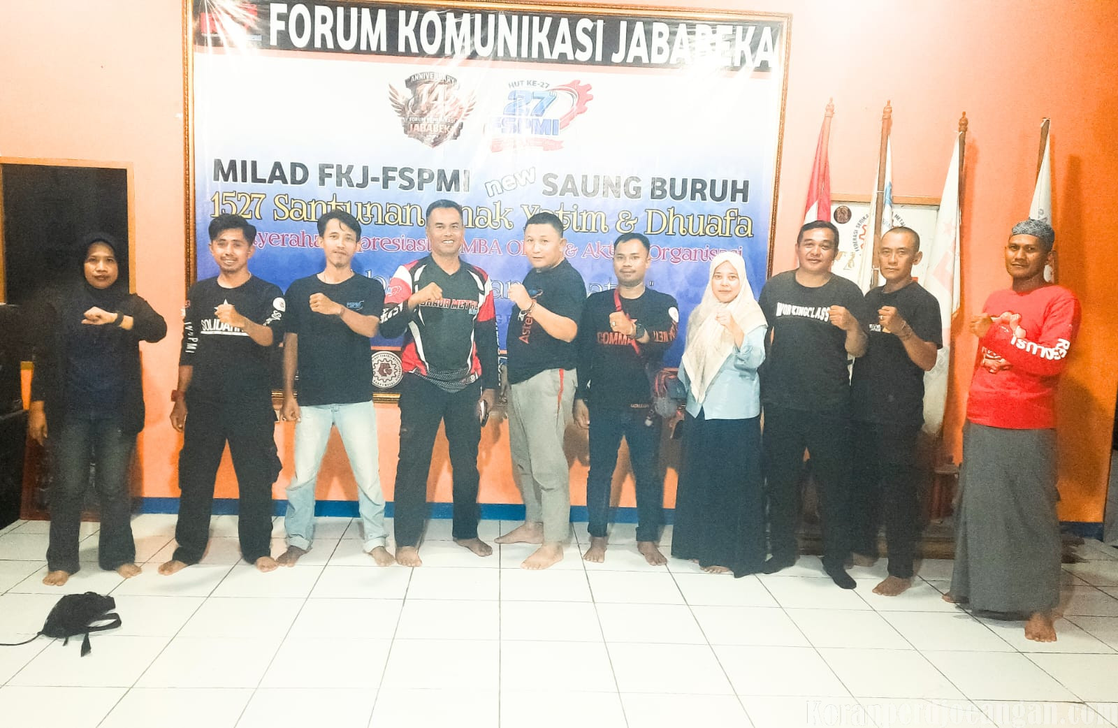 Pangkorda Bersama Sekretaris Daerah Garda Metal Makasar Berkunjung ke New Saung Buruh