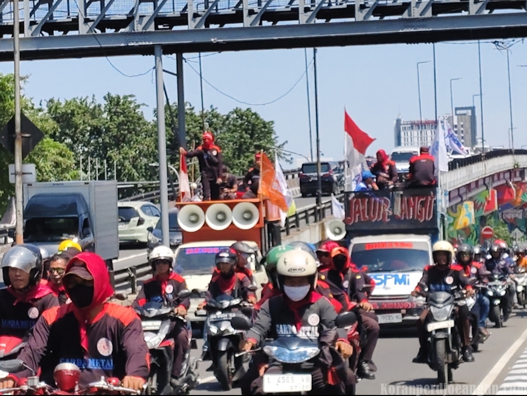 Aksi Pra-May Day 2026: Buruh FSPMI Jawa Timur Tetap Solid di Tengah Panas