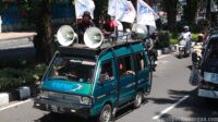 Mokom Jember “Si Ijo”  Yang Selalu Konsisten Tampil, Saat Aksi Besar FSPMI Di Jatim