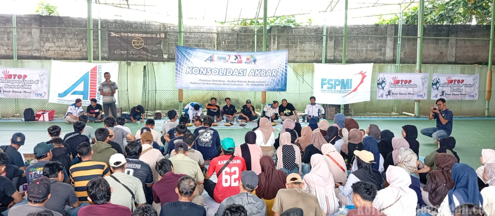 Konsolidasi Akbar Serikat FSPMI PT Immortal Cosmedika Indonesia Matangkan Aksi Unjuk Rasa