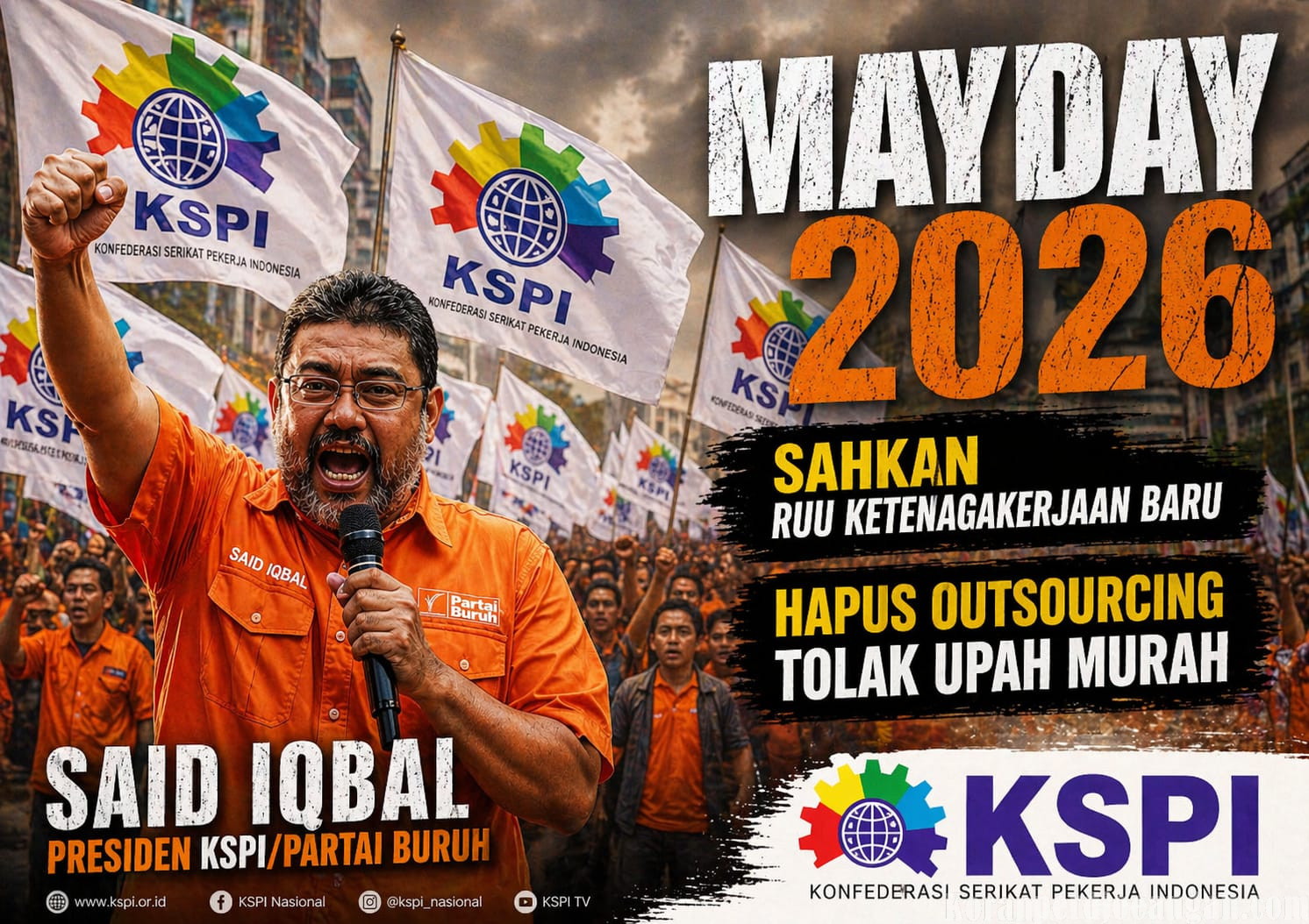 Ratusan Ribu Buruh Kepung DPR RI: Lawan PHK, Tagih Janji Negara