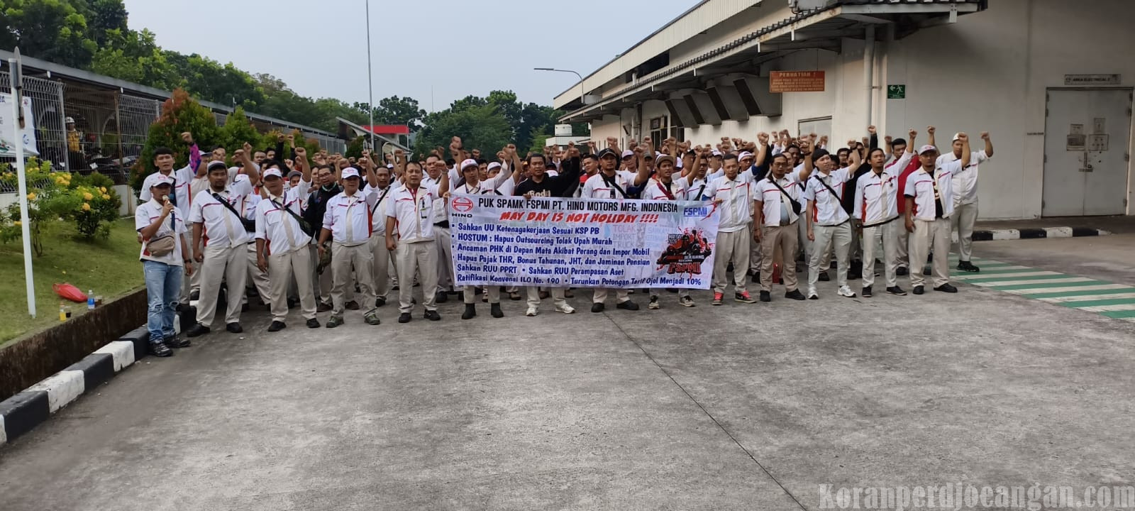 Perkuat Barisan Menuju May Day, Serikat FSPMI PT HMMI Gelar Konsolidasi Akbar di Plant 2