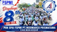 Dirgahayu Serikat FSPMI Indomaret Makassar, 8 Tahun Lebih Kuat dan Solid