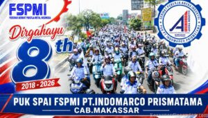 Dirgahayu Serikat FSPMI Indomaret Makassar, 8 Tahun Lebih Kuat dan Solid