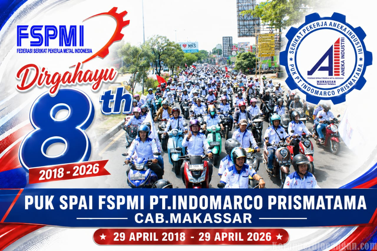 Dirgahayu Serikat FSPMI Indomaret Makassar, 8 Tahun Lebih Kuat dan Solid