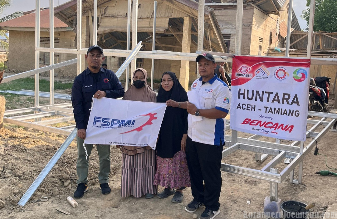 Serikat Pekerja FSPMI Musashi Salurkan Bantuan Langsung ke Aceh Tamiang