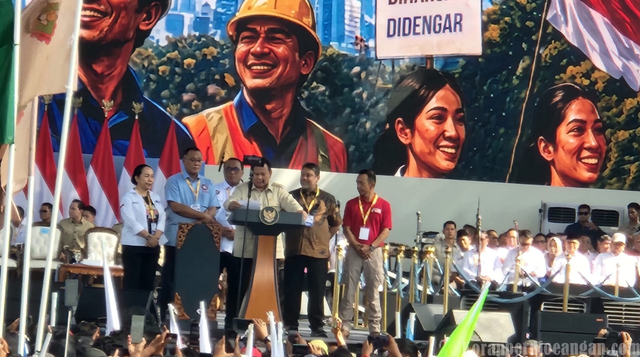 Prabowo di May Day 2026: Potongan Aplikator Ojol Harus di Bawah 10 Persen, Pendapatan Driver Minimal 92 Persen