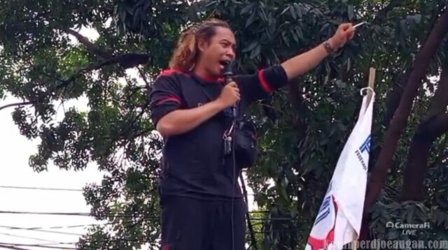 Orasi VP FSPMI Rifqi Mubarok di Depan PN Jakarta Timur Sindir Penggugat: Lo Sapa?