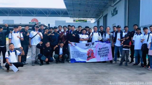 45 Buruh Sunchirin Turun ke Monas, Tegaskan “Kepastian Hukum Sejahtera Harga Mati” di May Day 2026
