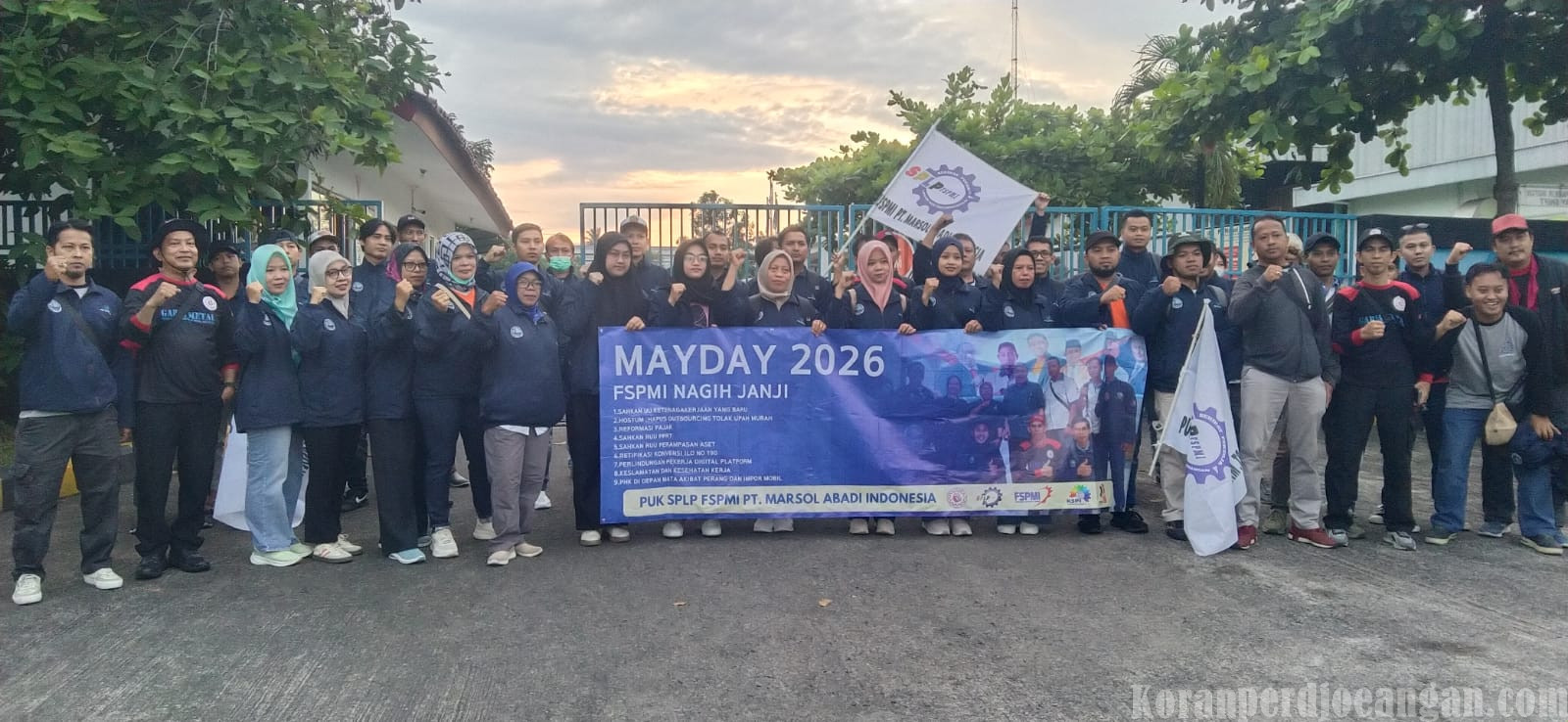 Bawa Ratusan Anggota ke Jakarta, PUK SPLP FSPMI PT Marsol Abadi Indonesia Ikuti May Day 2026