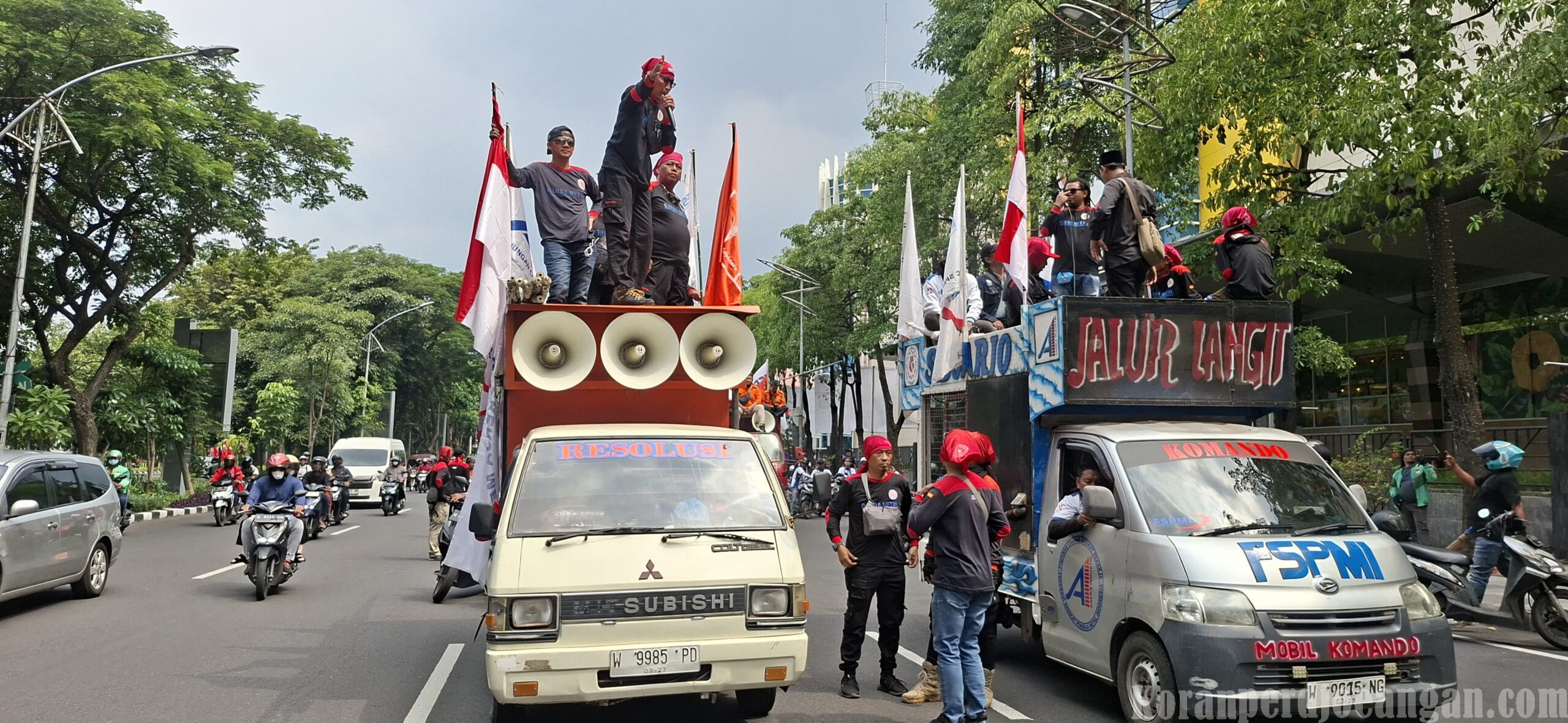 PUK SPAI FSPMI PT G4S Ikut Serta May Day 2026, Ribuan Buruh di Surabaya Suarakan Keadilan dan Kesejahteraan