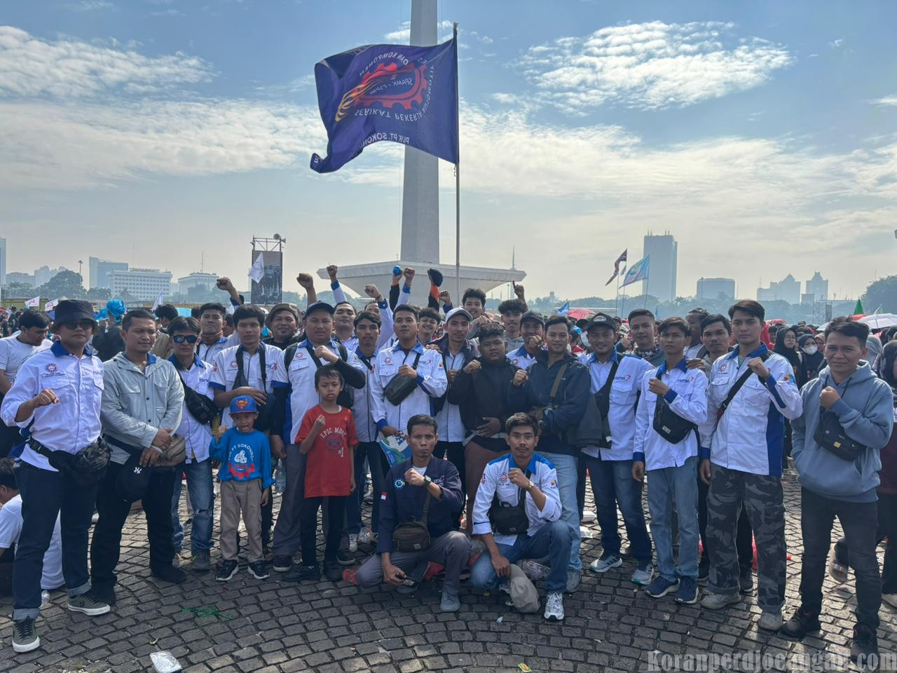 May Day 2026: Puluhan Buruh PT Sokonindo Automobile Hadir di Jakarta, Tuntut UU Ketenagakerjaan Baru