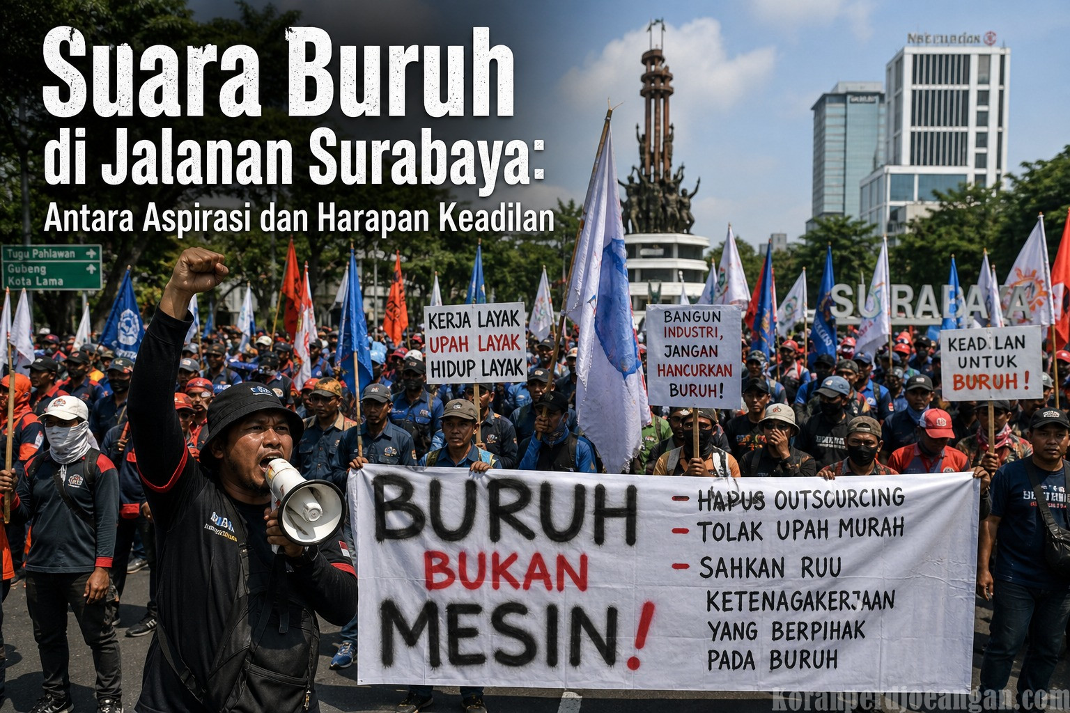 Suara Buruh di Jalanan Surabaya: Antara Aspirasi dan Harapan Keadilan