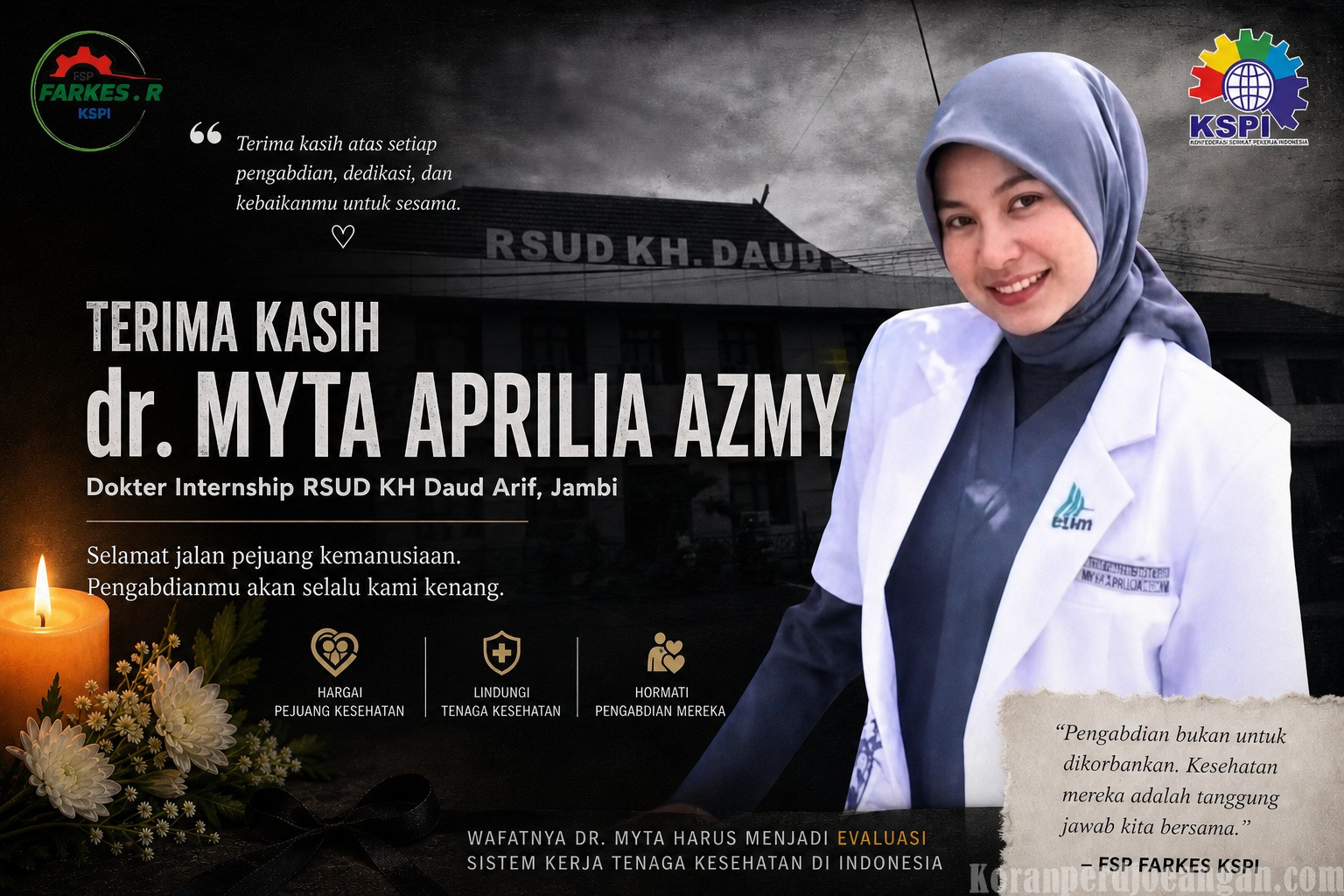 FSP FARKES KSPI Berduka: Wafatnya dr. Myta Jadi Alarm Evaluasi Sistem Kerja Tenaga Kesehatan