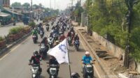 Ratusan Buruh FSPMI Bekasi Konvoi Motor ke Kemenaker, Desak Pemerintah Cabut Permenaker 7/2006 Tentang Alih Daya