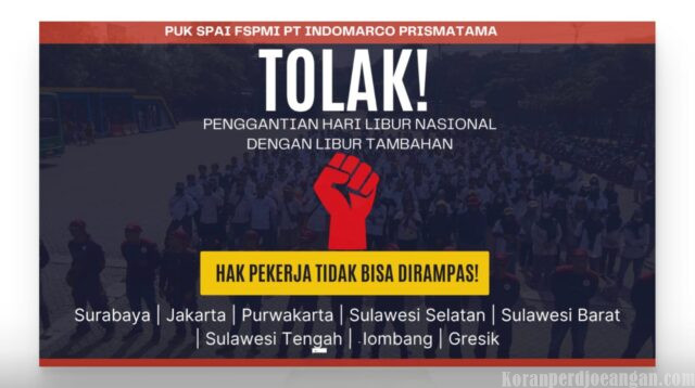 Serikat Pekerja Tolak Dugaan Penghilangan Hak Upah Lembur di PT Indomarco Prismatama