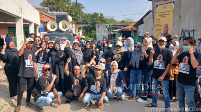 Antusias Pendukung Lena Haryani Dalam Pengambilan Nomor Urut Calon BPD Telaga Murni