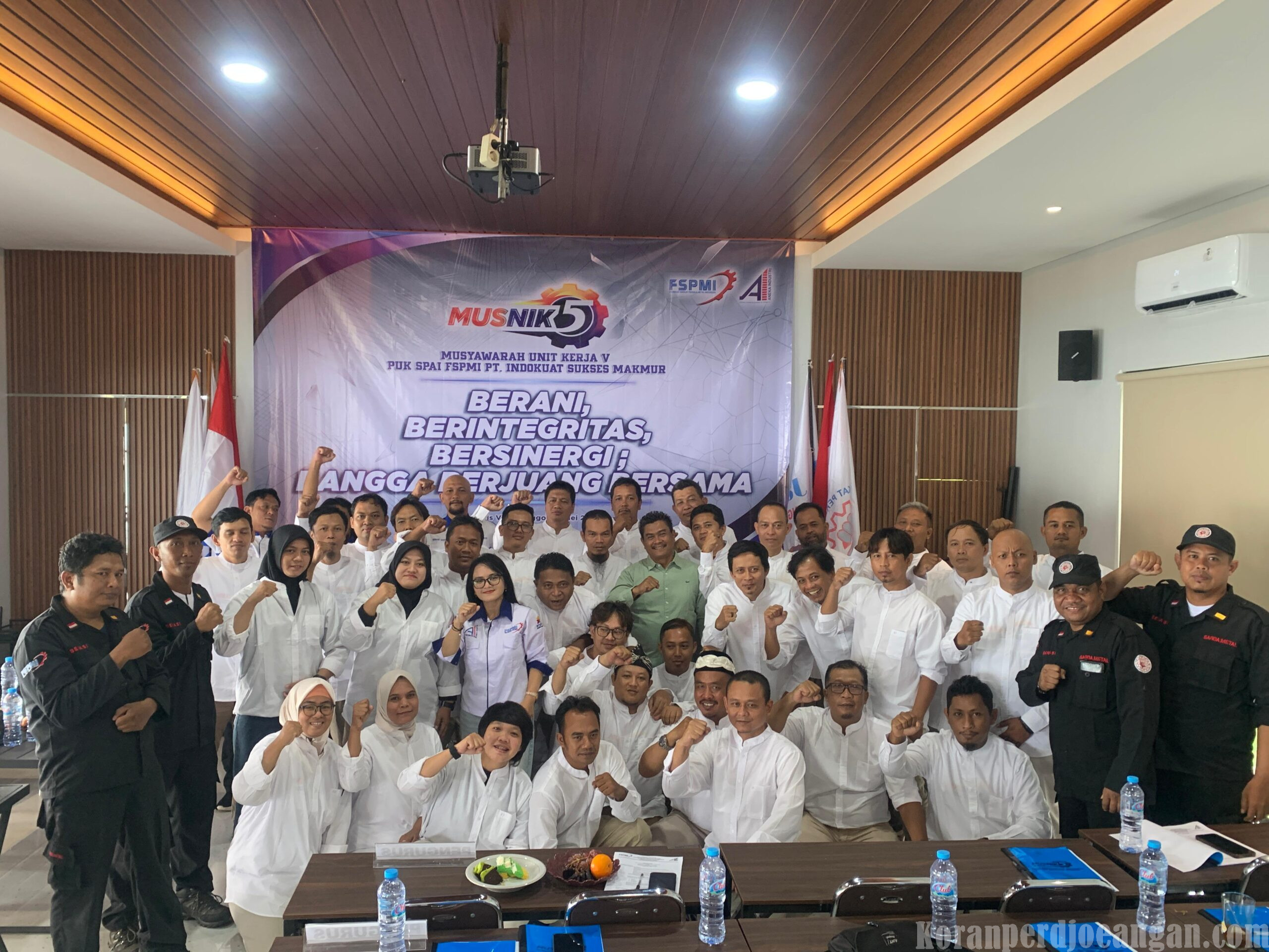 Munik V PUK FSPMI Indokuat Sukses Makmur : Berani Berintegritas, Bersinergi, Bangga Berjuang Bersama
