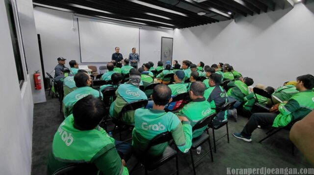 Perisai SPAI FSPMI Surabaya Sosialisasi BPJS Ketenagakerjaan BPU di Kantor Grab