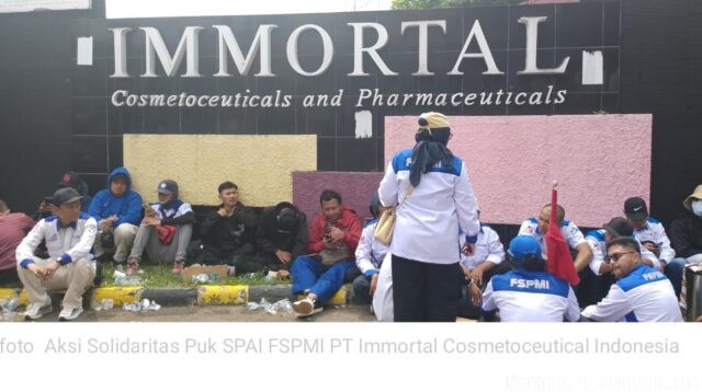 Solidaritas PC SPAI FSPMI Tangerang untuk PUK SPAI FSPMI PT Immortal Cosmetoceutical Indonesia: Tolak Union Busting dan PHK Sepihak