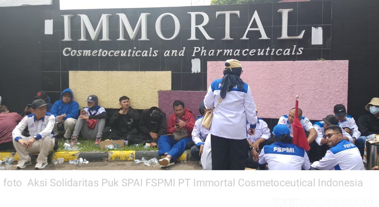 Solidaritas PC SPAI FSPMI Tangerang untuk PUK SPAI FSPMI PT Immortal Cosmetoceutical Indonesia: Tolak Union Busting dan PHK Sepihak