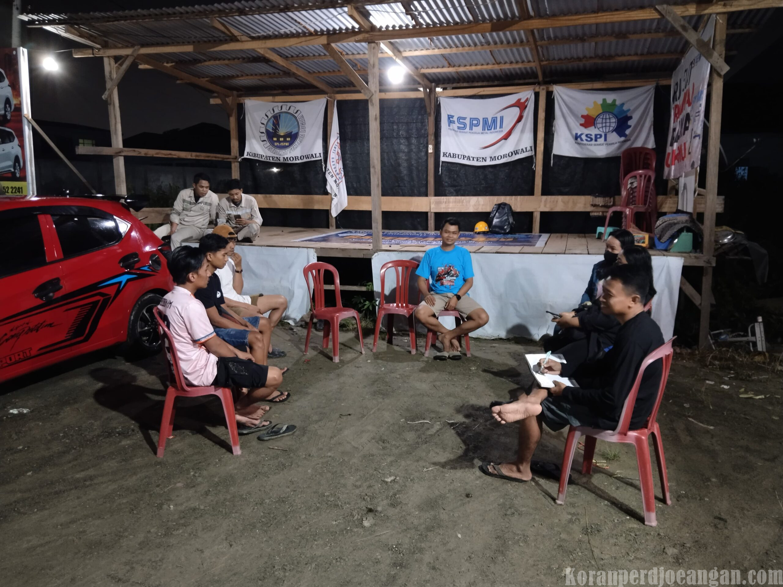 Konsolidasi Pembentukan PUK SPLP FSPMI PT. IMIP Digelar di Pondok Perjuangan Morowali