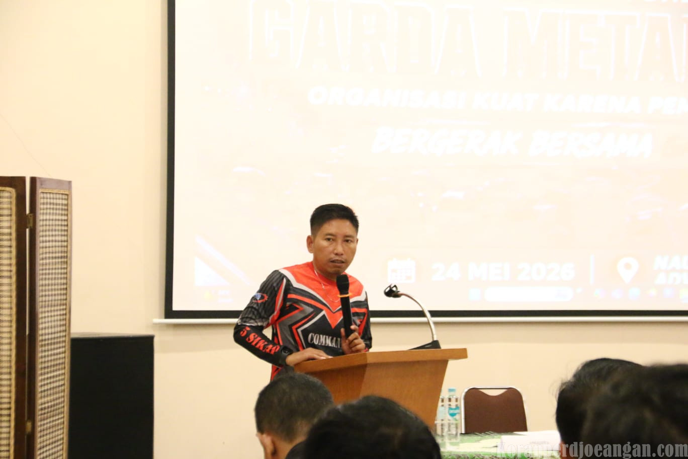 Presiden FSPMI Ingatkan Garda Metal Tetap Progresif dan Fokus Menjaga Organisasi di MUSDA IV Bogor