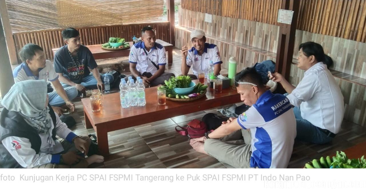 Kunjungan Kerja PC SPAI FSPMI Tangerang  Ke Serikat FSPMI PT Indo Nan Pao, Bangkitkan Semangat  Berorganisasi