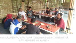 Kunjungan Kerja PC SPAI FSPMI Tangerang ke PUK SPAI FSPMI PT Masganda, Perkuat Komunikasi dan Keharmonisan Organisasi
