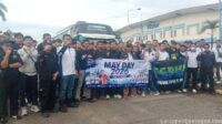 PUK SPEE FSPMI PT Haier Kerahkan Ratusan Anggota dalam May Day 2026 di Monas
