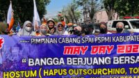Ribuan Buruh FSPMI Mojokerto Siap Geruduk Kantor Gubernur