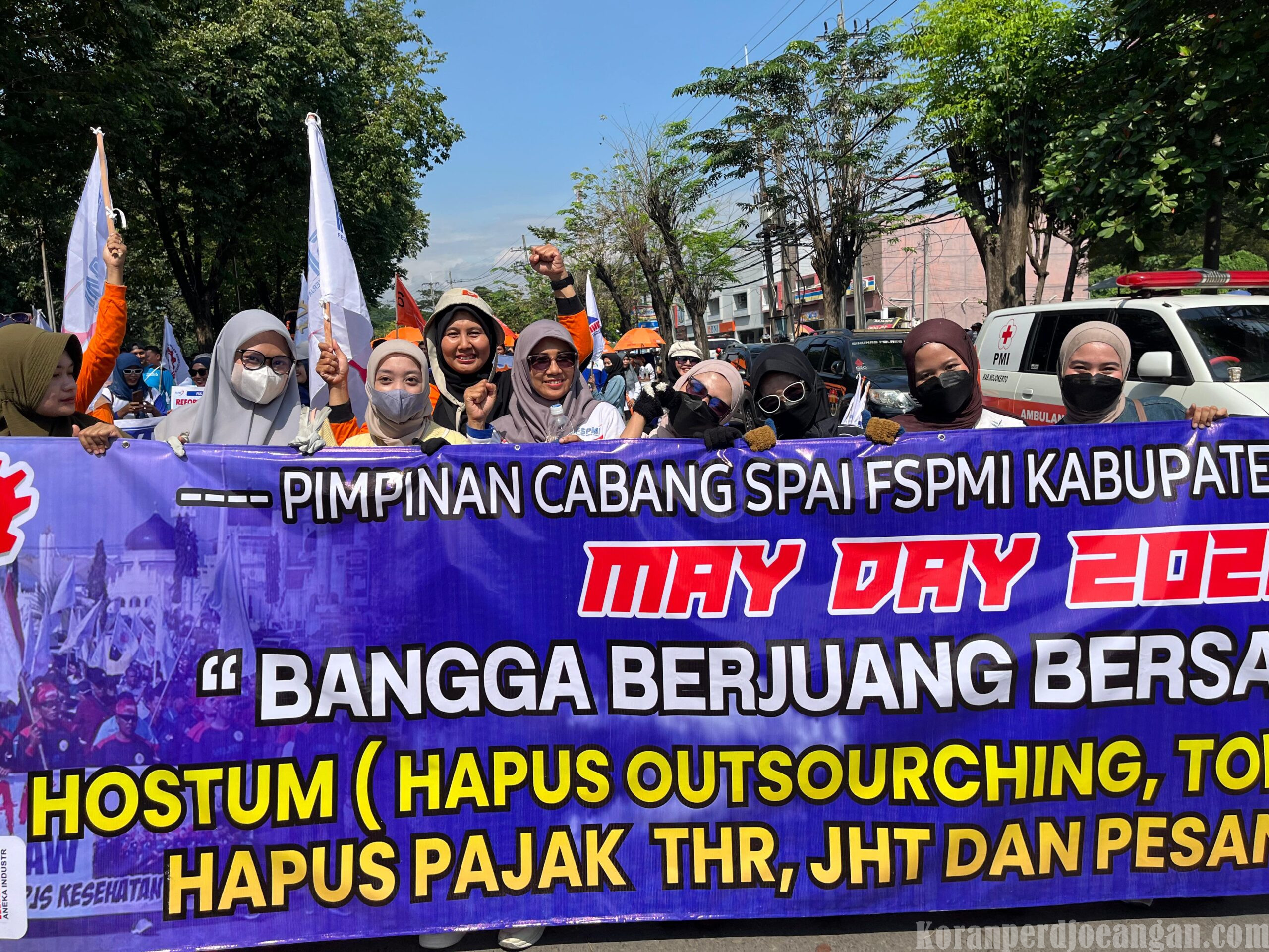 Ribuan Buruh FSPMI Mojokerto Siap Geruduk Kantor Gubernur