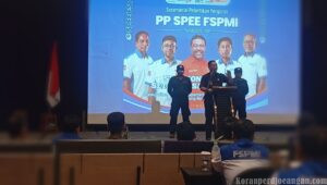 Bupati Bekasi Hadiri Seremonial Pelantikan PP SPEE FSPMI