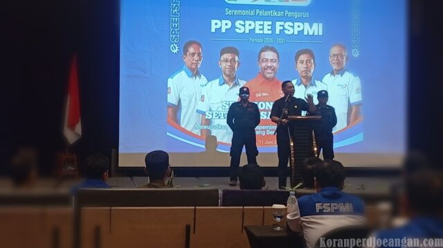 Bupati Bekasi Hadiri Seremonial Pelantikan PP SPEE FSPMI