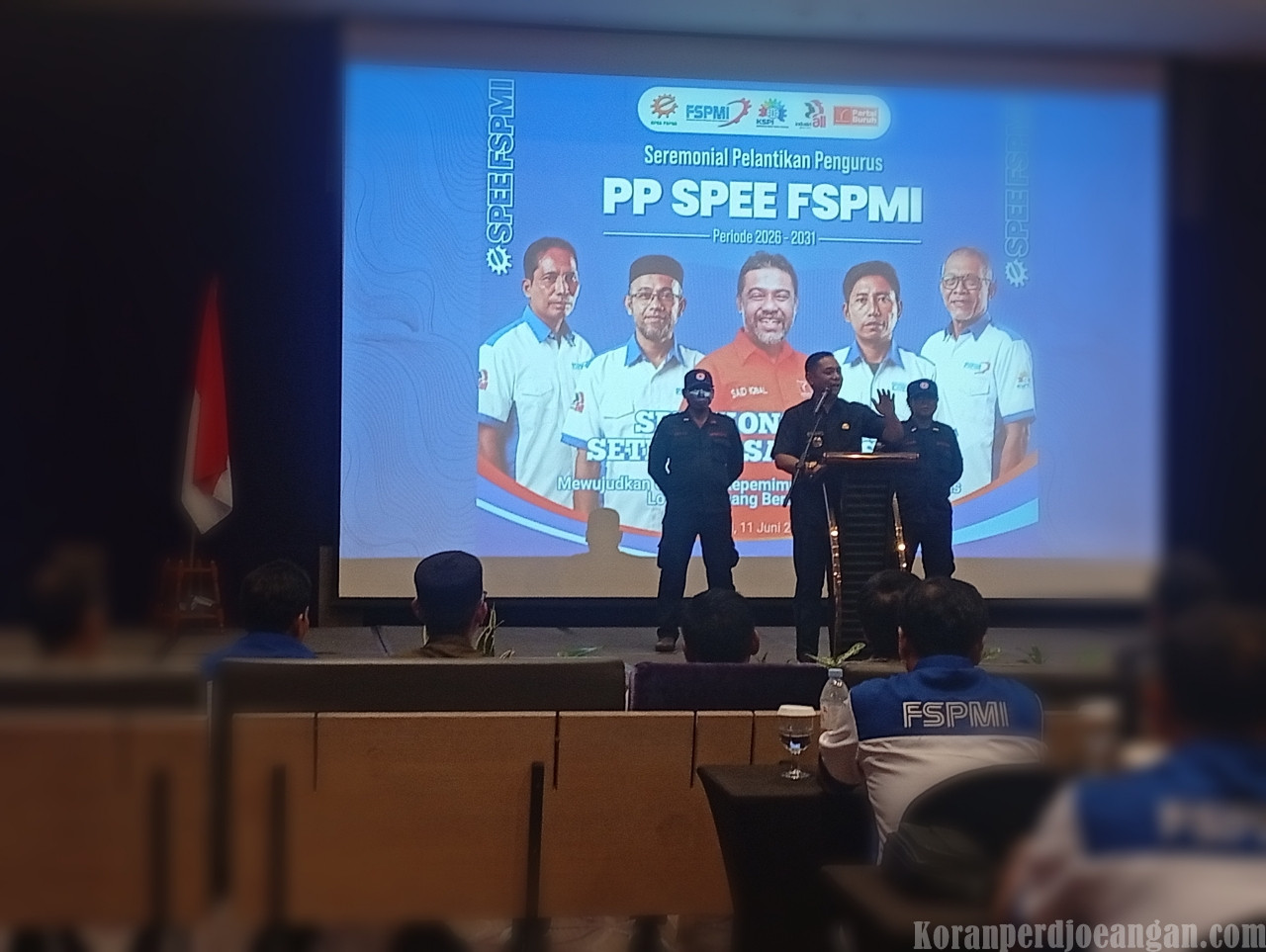 Plt Bupati Kabupaten Bekasi Hadiri Seremonial Pelantikan PP SPEE FSPMI