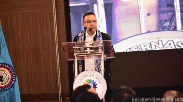 Di Atas Podium Rakernas KSPI 2026, Dasco Langsung Hubungi Pertamina Usai Dapat Laporan Ancaman PHK di Bekasi