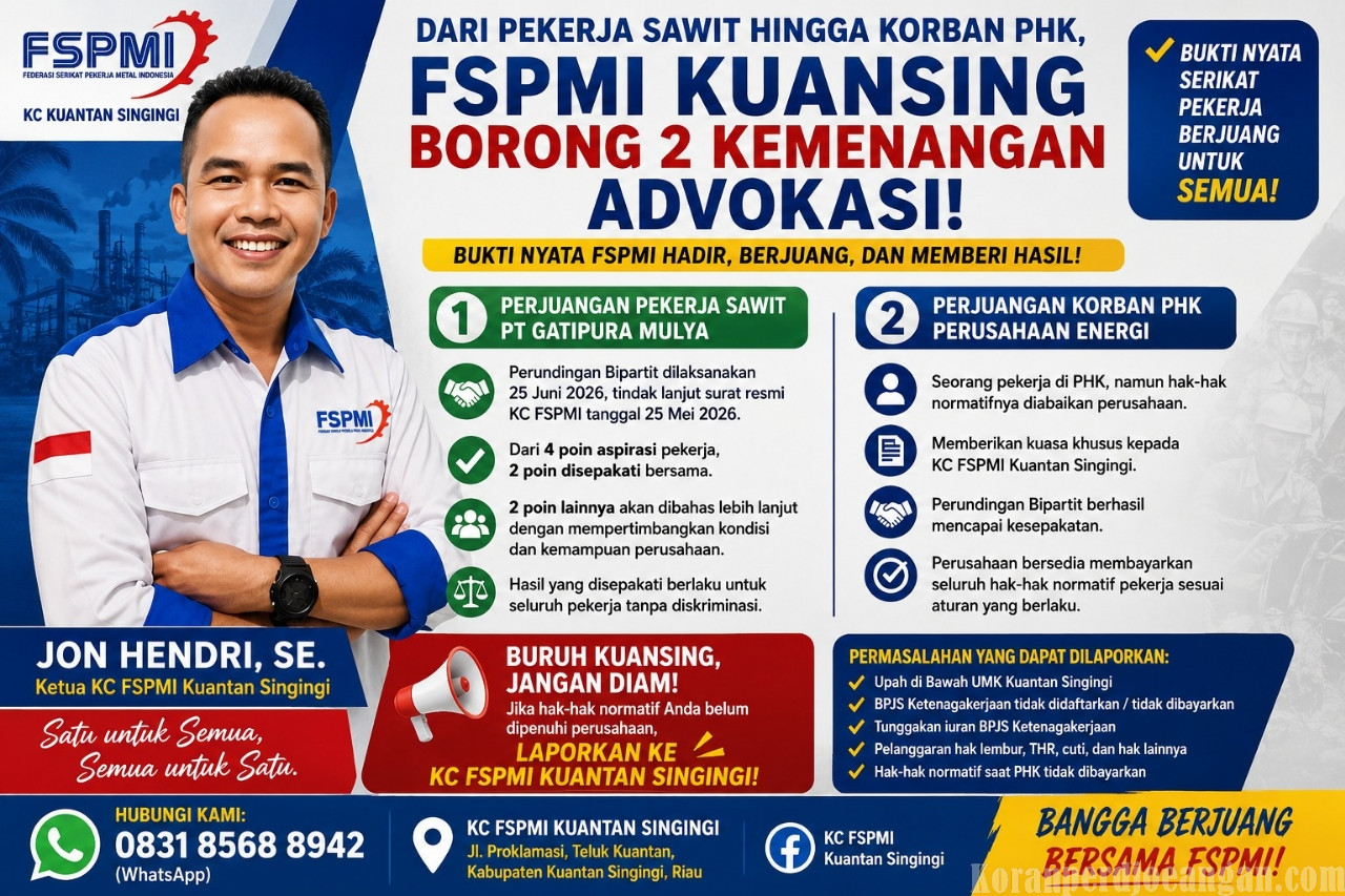 Dari Pekerja Sawit hingga Korban PHK, FSPMI Kuansing Borong Dua Kemenangan Advokasi