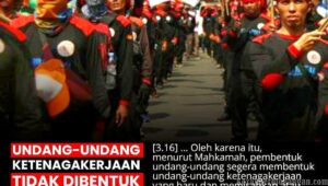 UU Ketenagakerjaan Baru Masih Tertunda, Buruh Pertanyakan Komitmen DPR RI Jalankan Putusan MK