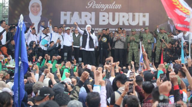 Kawal Tuntutan May Day, Gubernur Jatim Khofifah Surati Presiden hingga DPR RI