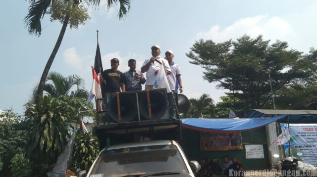 Hari Ke-4 Aksi Unjuk Rasa PUK SPAI FSPMI PT Molex Ayus, Konsulat Cabang Serukan Perlawanan All Out
