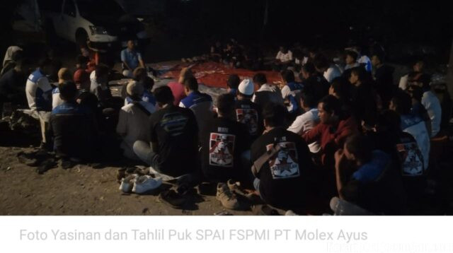 PUK SPAI FSPMI PT Molex Ayus Gelar Yasinan, Memohon Keberkahan di Malam Jum’at