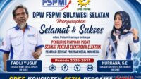 Kader FSPMI SulSel Naik Kelas, Fadli Yusuf dan Nurhana Masuk Jajaran Pengurus Pimpinan Pusat SPEE FSPMI Periode 2026-2031