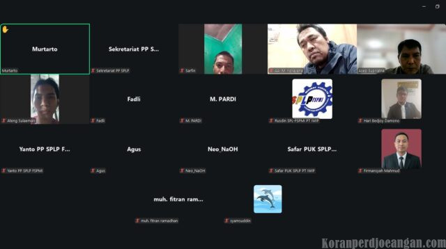 PP SPLP FSPMI Gelar Pendidikan Advokasi Dasar Lewat Zoom Meeting