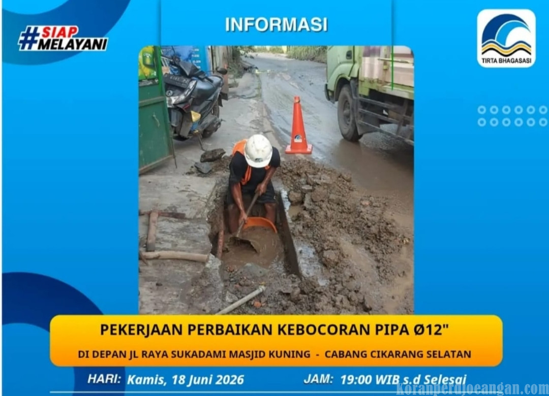 Dampak Perbaikan Pipa Distribusi Air di Cikarang Selatan Terganggu