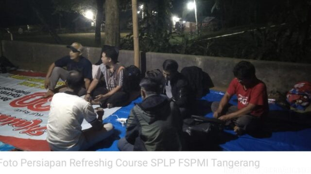 Persiapan Refreshing Course PC SPLP FSPMI Tangerang Dimulai, Panitia Mulai Bekerja Sejak Malam Hari