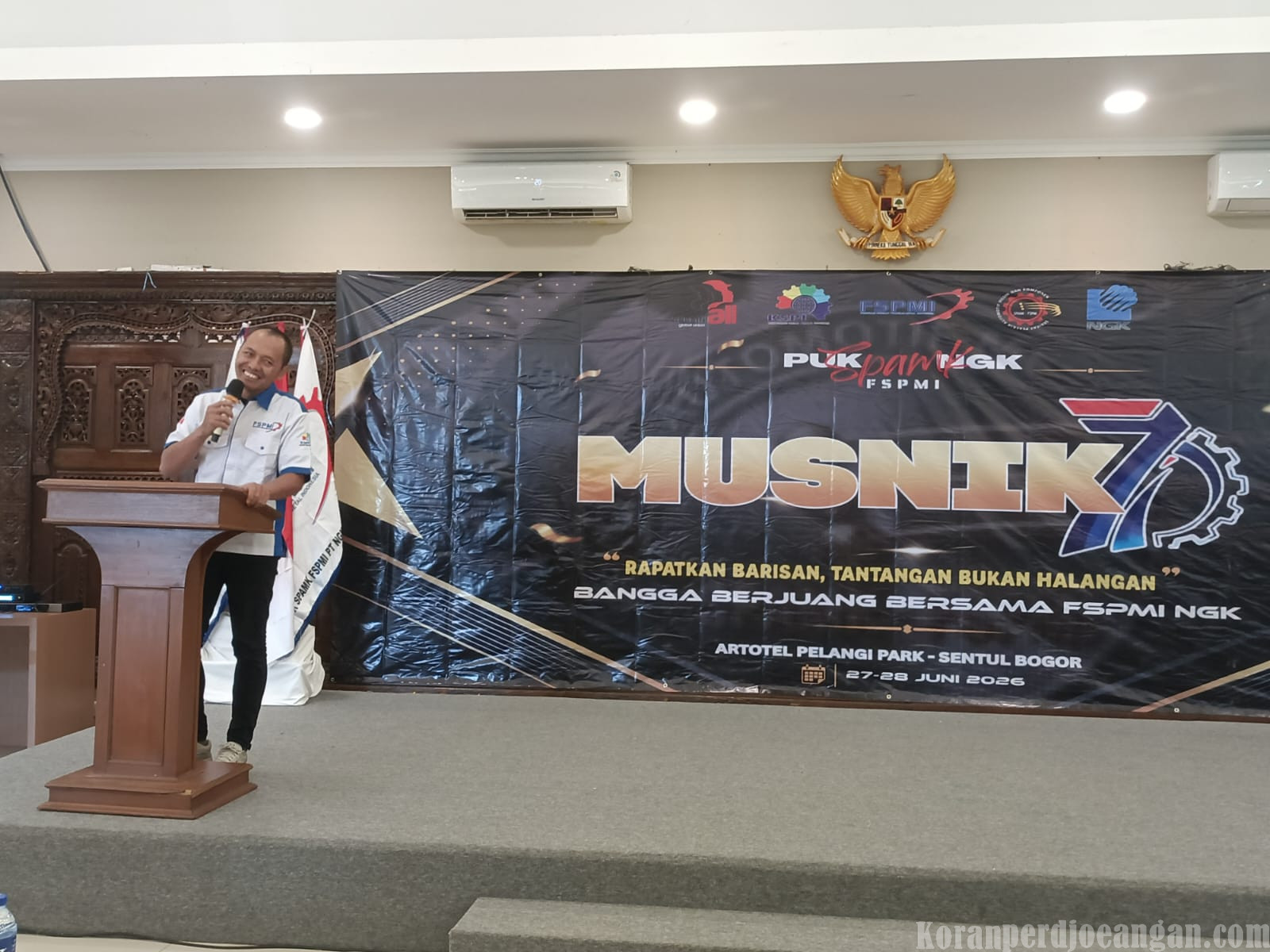 Perwakilan PC SPAMK FSPMI Bekasi Secara Resmi Buka Agenda Musnik VII PUK NGK Ceramic